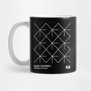 Glen Campbell / Minimal Graphic Design Tribute Mug